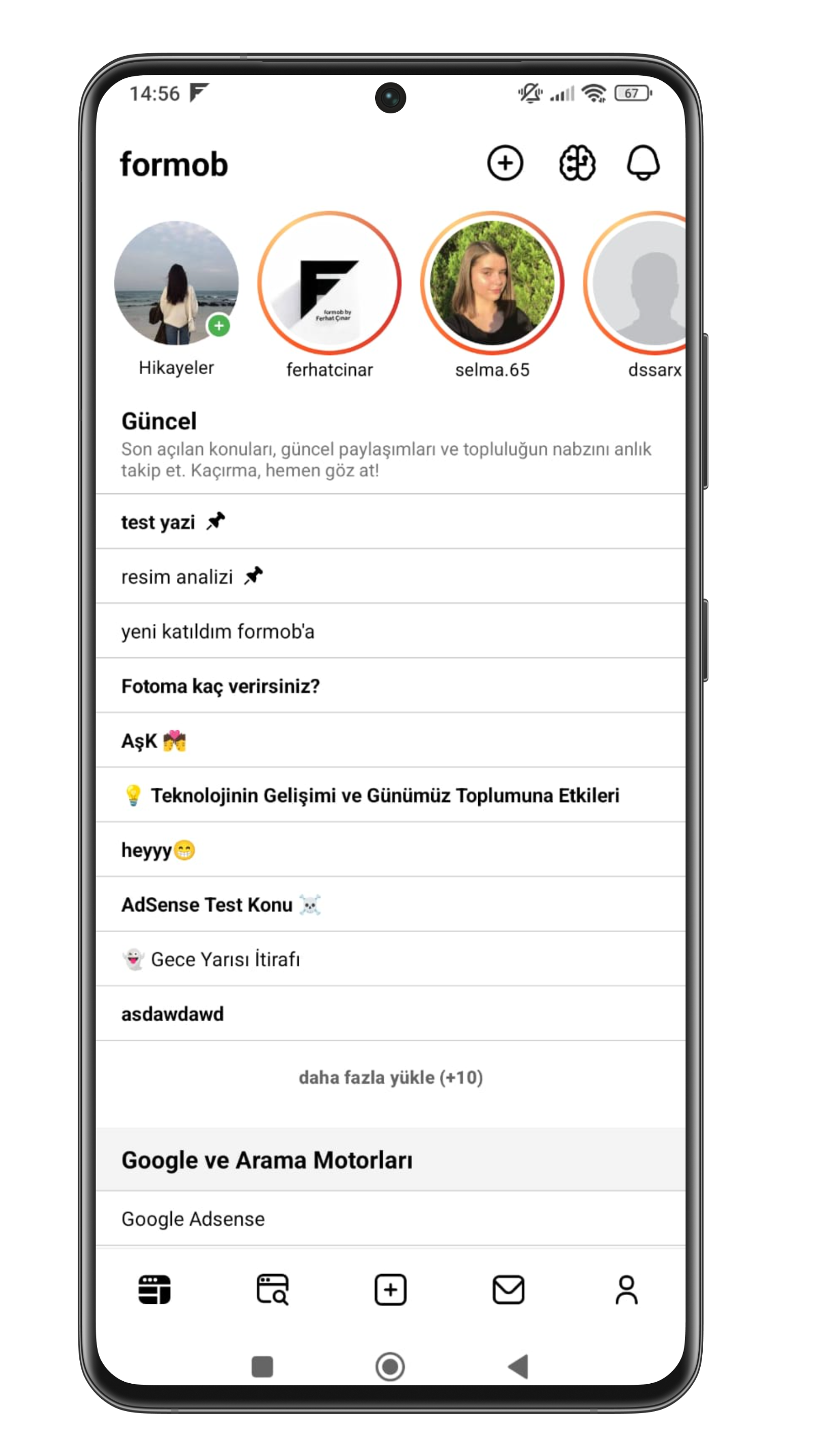 formob mobil uygulama önizlemesi
